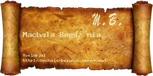 Machala Begónia névjegykártya